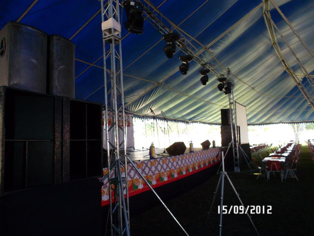 Porteria de iluminacion, escenario.